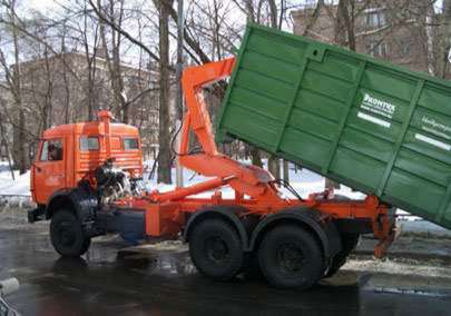 Контейнерный мусоровоз установка мультилифт